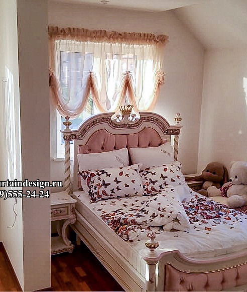 австрийские шторы с отделкой для детской комнаты на заказ в москве австрийские шторы с отделкой для детской комнаты